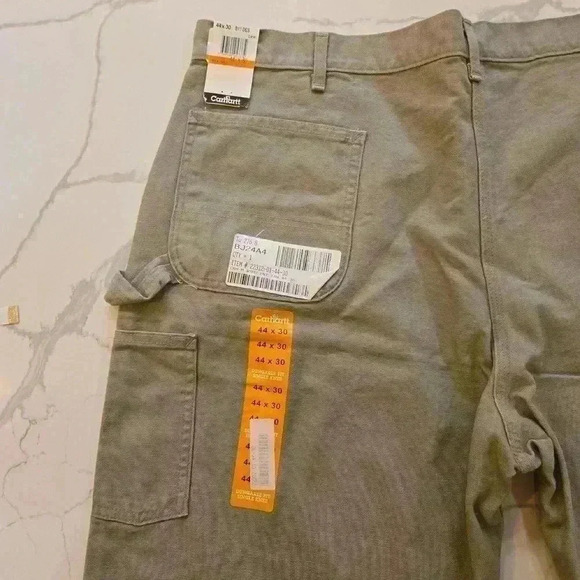 NWT Carhartt Mens Dungaree Fit Single Knee Work Pants Olive Green Size 44W - Picture 5 of 10